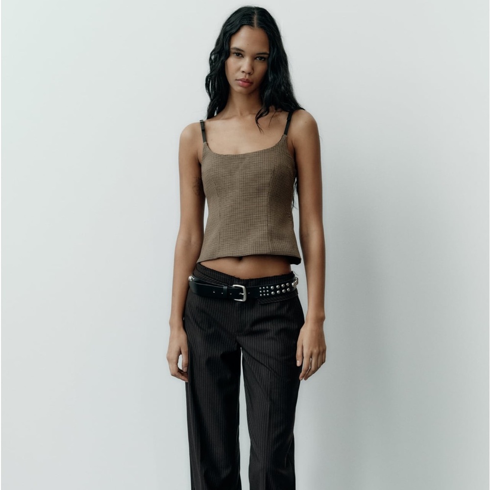NWT Zara Houdstooth Top